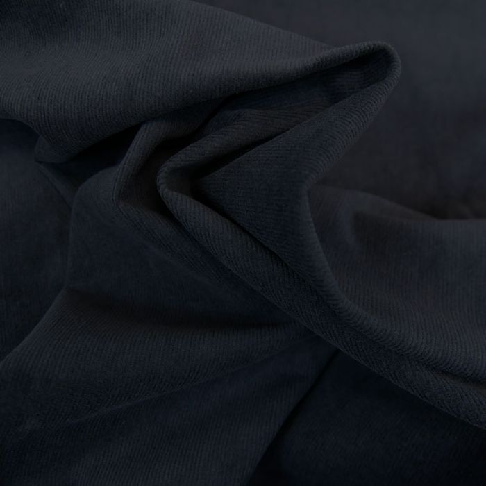 Tissu velours milleraies stretch - bleu marine x 10 cm