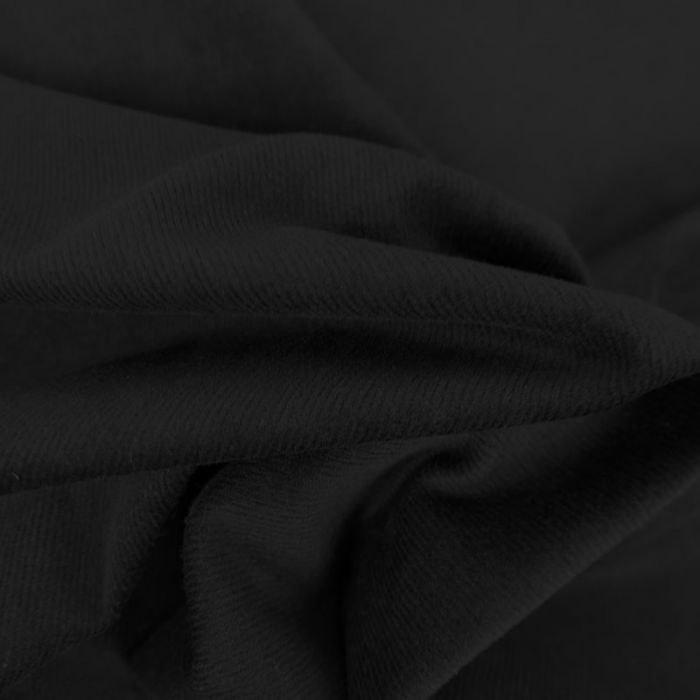 Tissu velours milleraies stretch  - noir x 10 cm