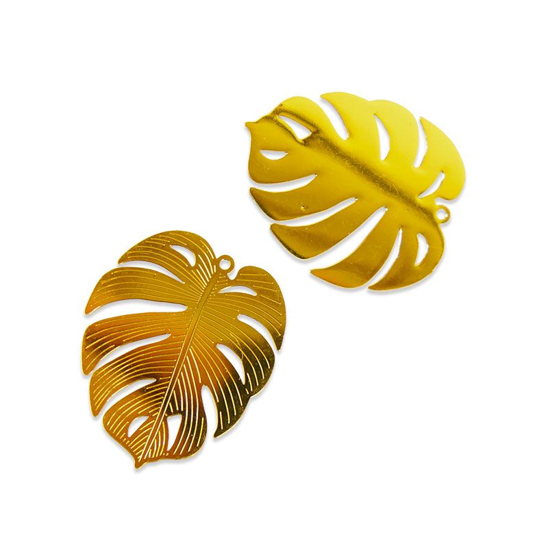 DIY Boucles d'oreilles tropicales, philodendron et perles Miyuki