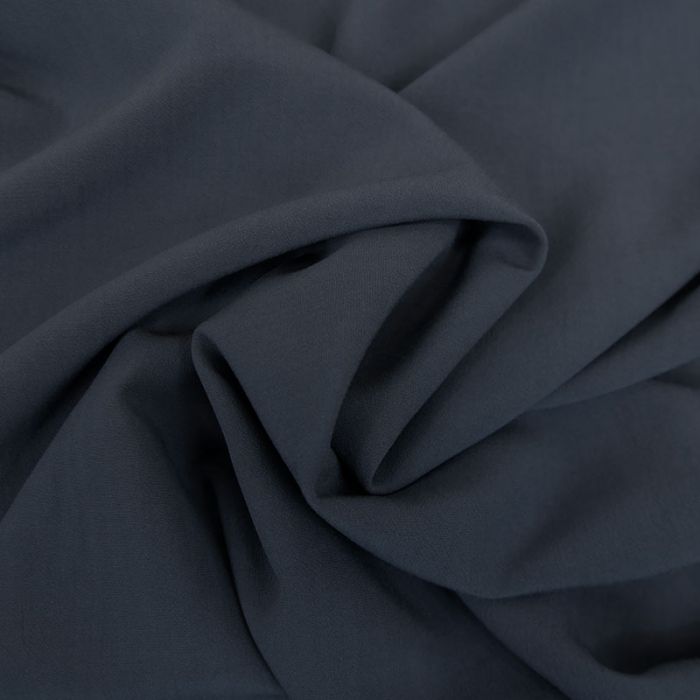 Tissu viscose uni - bleu denim x 10 cm
