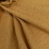 Tissu double gaze brodée - camel x 10cm