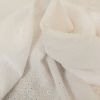 Tissu double gaze brodée Inès - blanc x 10cm
