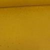 Tissu double gaze éventails dorés - moutarde x 10cm