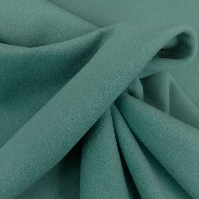 Tissu laine et cachemire haute couture - vert d'eau x 10 cm