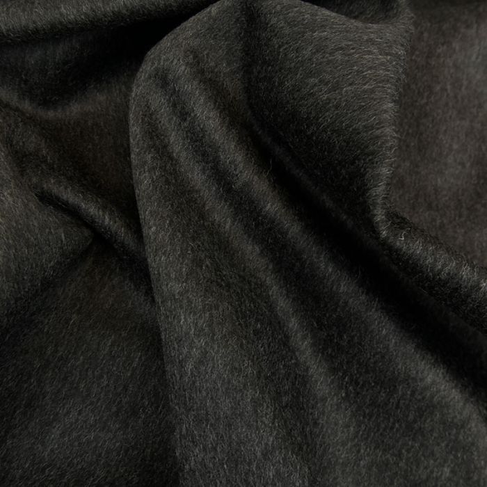 Tissu lainage véritable Loden - gris foncé x 10 cm