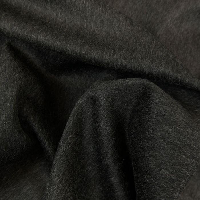 Tissu lainage Loden - gris foncé x 10 cm
