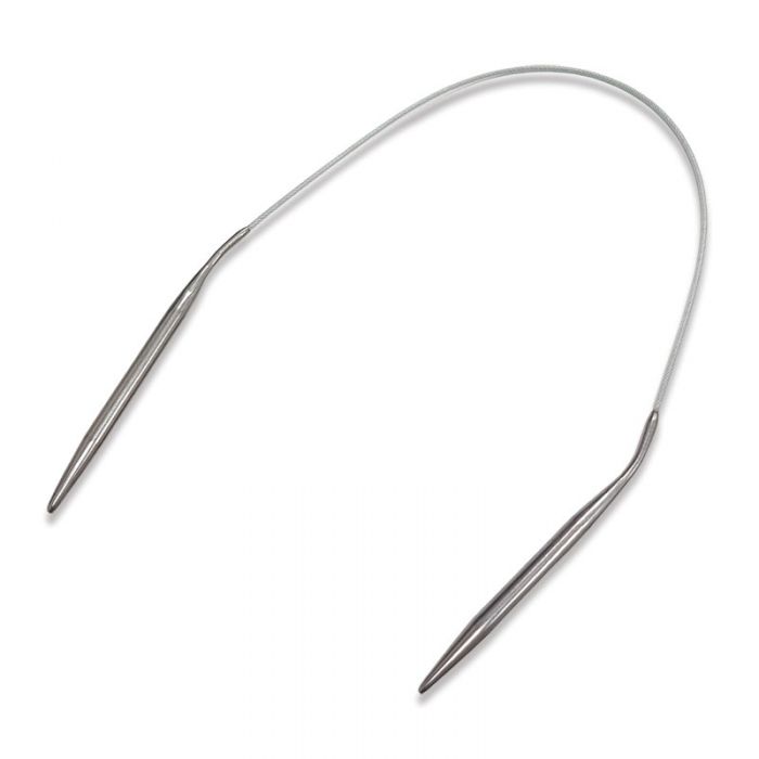 Aiguilles à tricoter circulaires fixes acier 40 cm