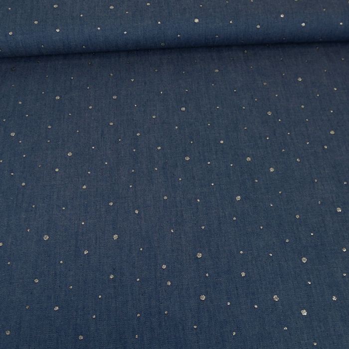 Mule Dway iviera Toile jacquard bleu chambray à motif Oblique