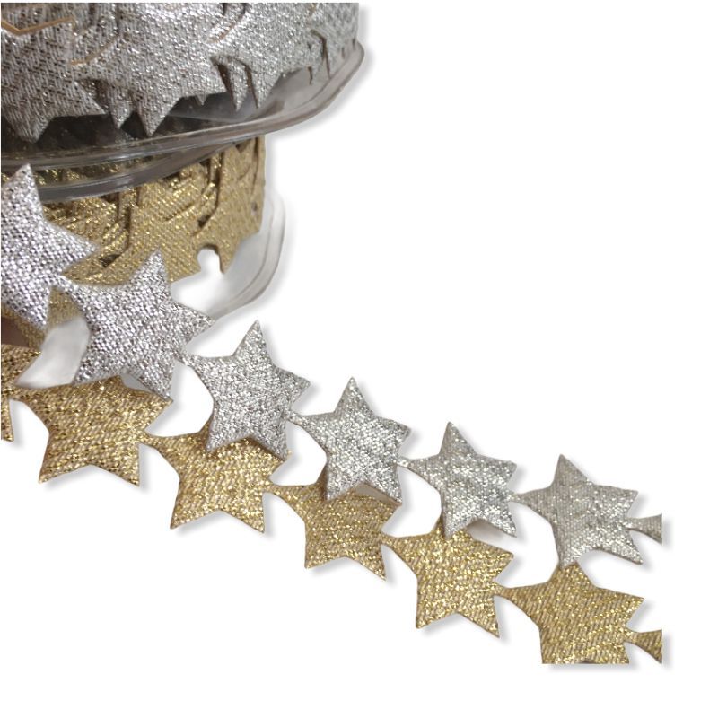 Ruban guirlande étoiles autocollantes 20 mm Loisirs créatifs