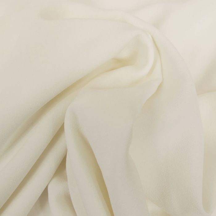 Tissu crêpe de viscose uni - blanc x 10 cm
