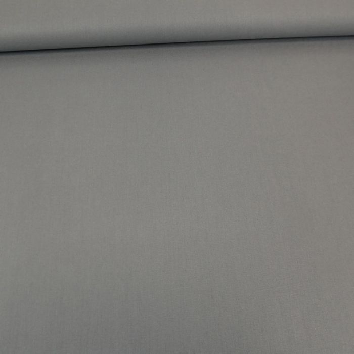 Tissu coton popeline bio - gris x 10 cm