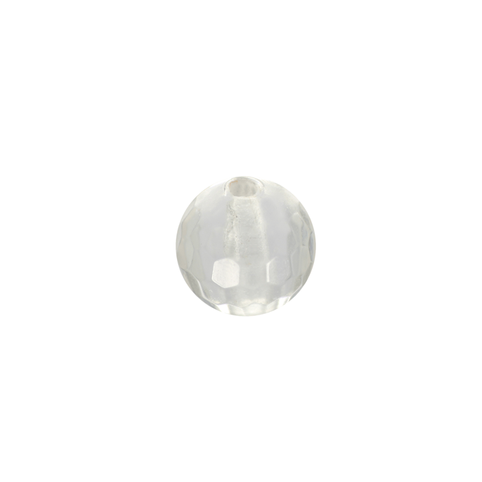 Cristal de Roche : perle Facettée 6 mm Cristal x1