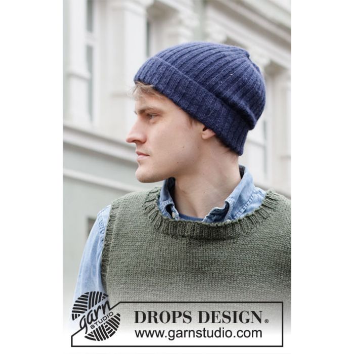 Kit tricot bonnet homme Georgetown Hat - DROPS Design