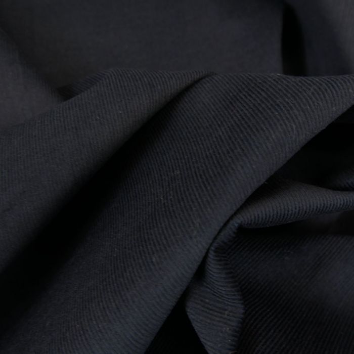 Tissu velours milleraies - bleu marine x 10 cm
