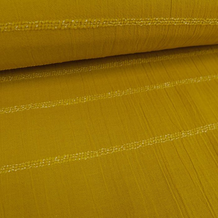 Tissu coton smocks - moutarde x 10 cm