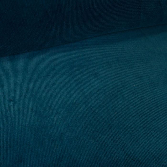 Tissu velours milleraies stretch - bleu canard x 10 cm