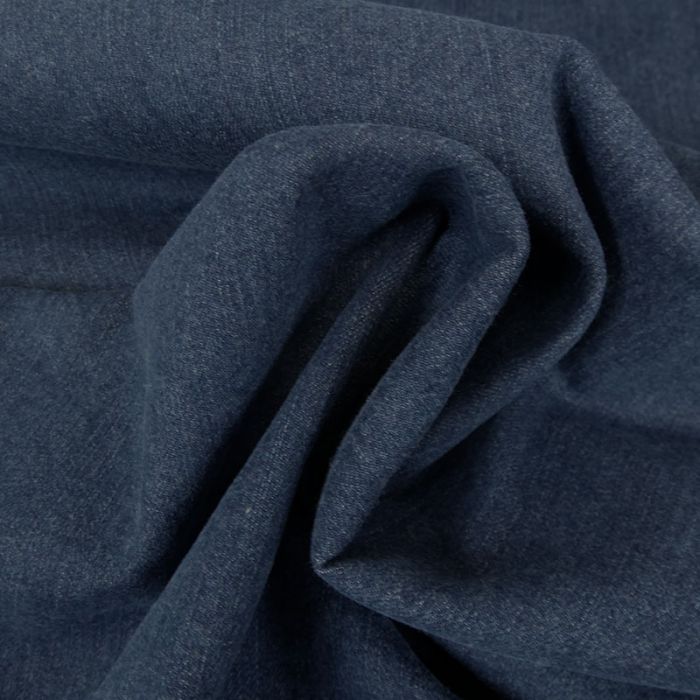 Tissu denim stretch - bleu jean x 10 cm