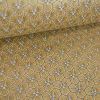 Tissu Cretonne Hexagone - doré x 10 cm