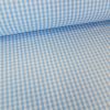 Tissu coton vichy - bleu ciel x 10cm