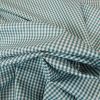 Tissu coton vichy - bleu canard x 10cm