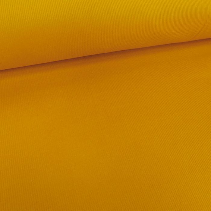 Tissu velours milleraies - moutarde x 10 cm