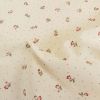 Tissu cretonne tulipes et pois - écru x 10 cm