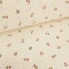 Tissu cretonne tulipes et pois - écru x 10 cm