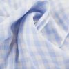 Tissu coton vichy - bleu ciel x 10cm