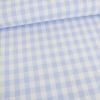Tissu coton vichy - bleu ciel x 10cm