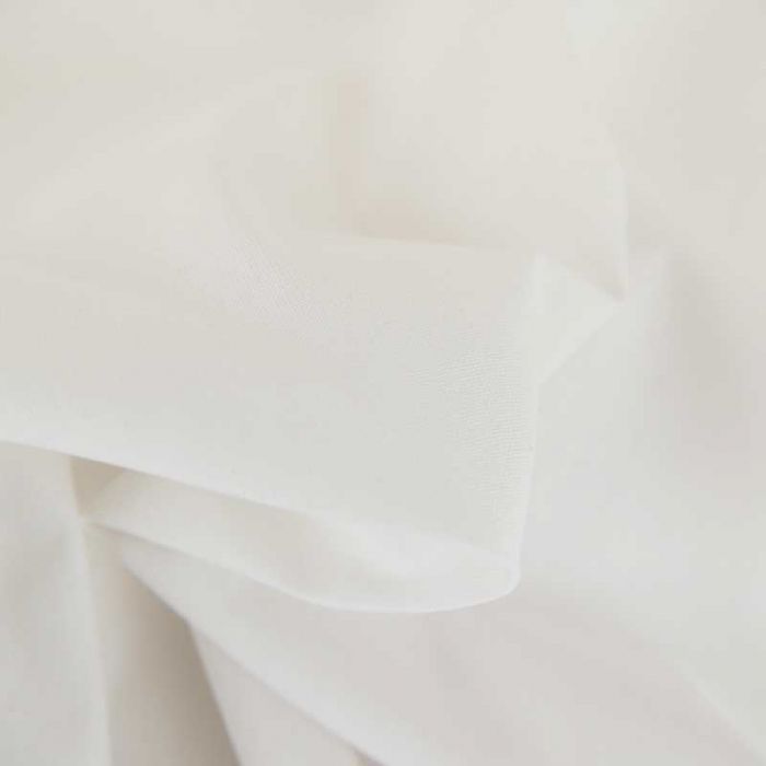 Tissu cretonne bio uni - blanc x 10cm