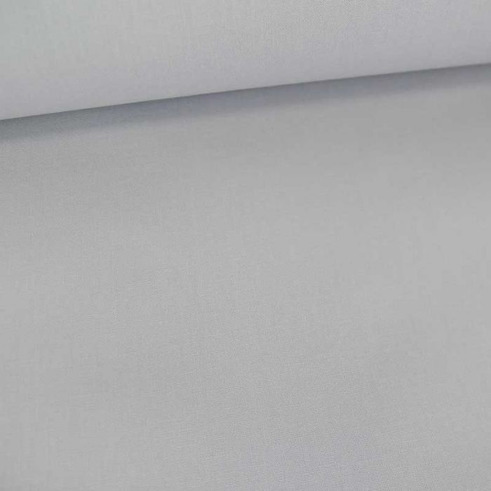 Tissu cretonne bio uni - gris x 10cm