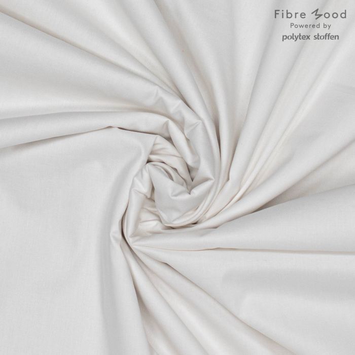 Tissu popeline de coton stretch écru - Fibre Mood x 10 cm