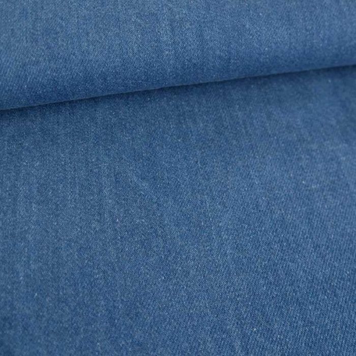 Tissu jean denim haute couture - bleu x 10 cm