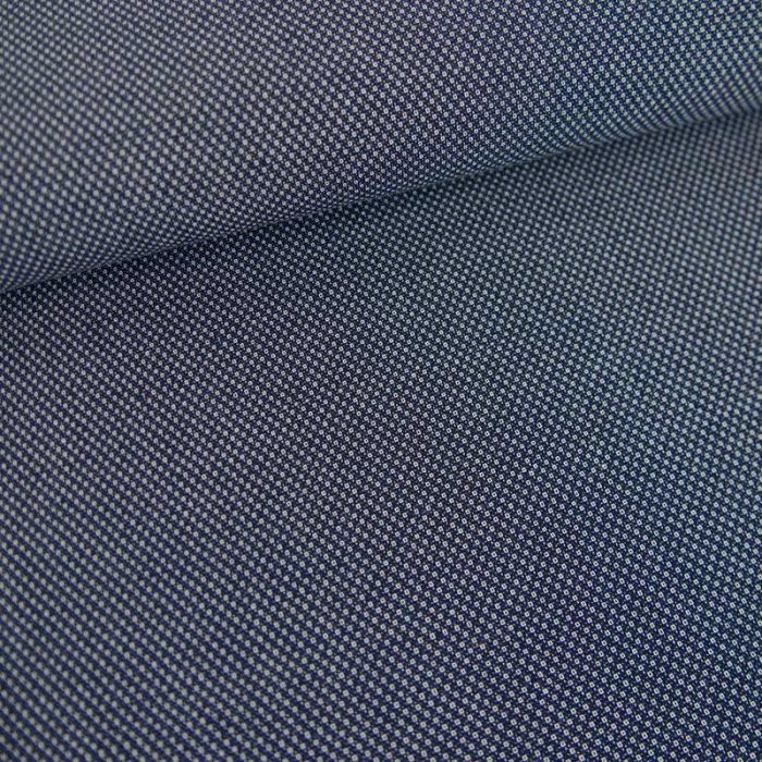 Tissu coton tissé minis cubes haute couture - bleu marine x 10 cm
