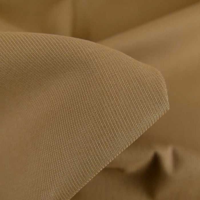 Tissu toile de coton tissée rayures haute couture - brun clair x 10 cm