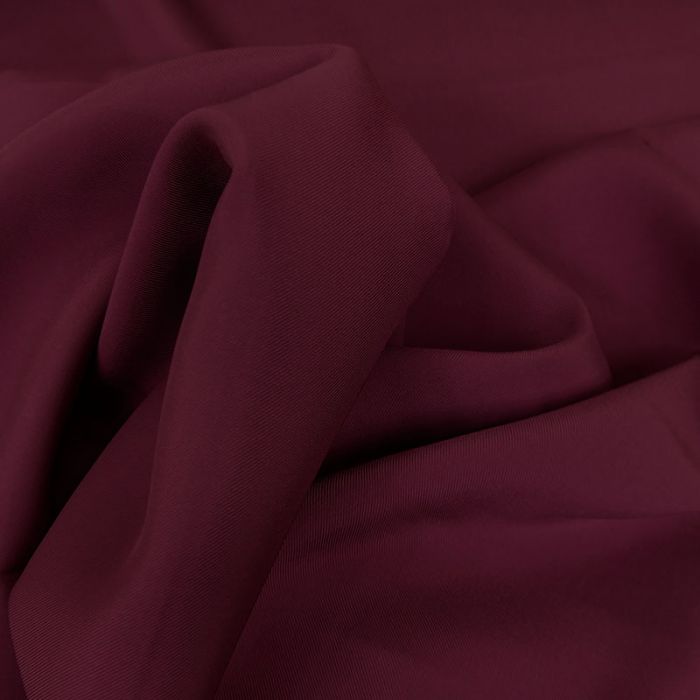 Tissu twill de viscose uni haute couture - bordeaux x 10 cm