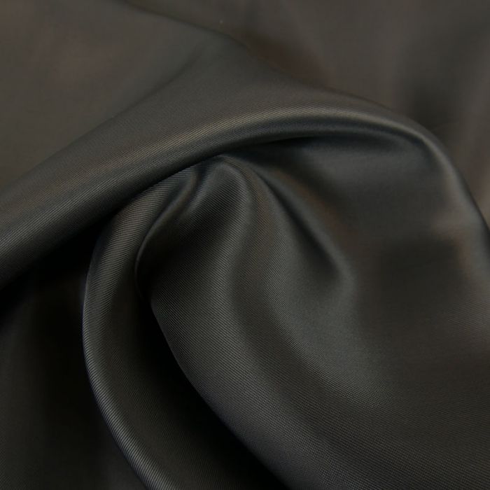 Tissu doublure viscose haute couture - gris foncé x 10 cm