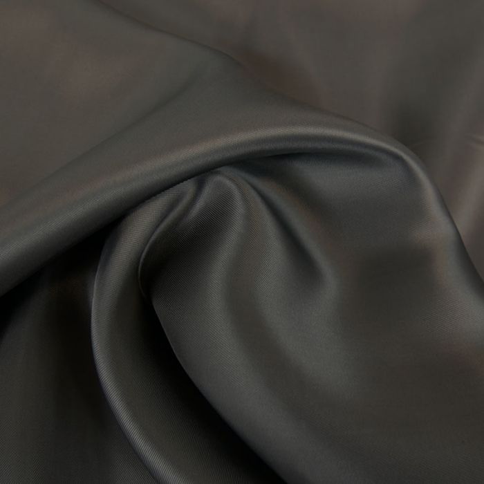 Tissu doublure viscose haute couture - gris foncé x 10 cm
