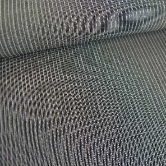 Tissu coton tissé rayures haute couture - gris x 10 cm