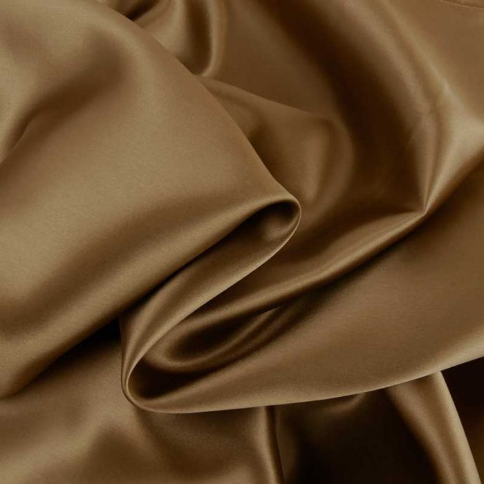 Tissu doublure viscose haute couture - marron x 10 cm