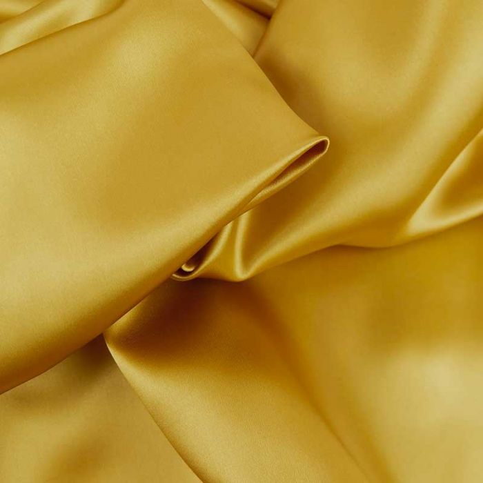 Tissu doublure viscose haute couture - jaune ocre x 10 cm