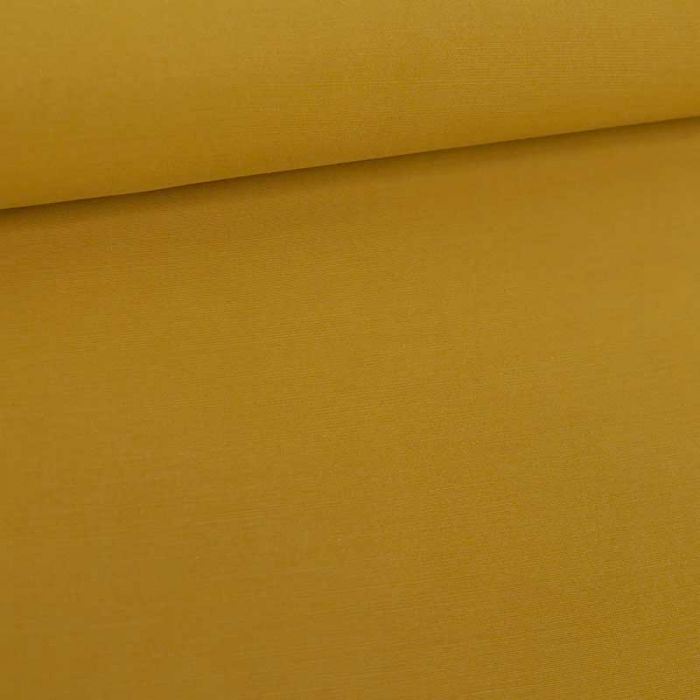Tissu cupro viscose haute couture - jaune ocre x 10 cm