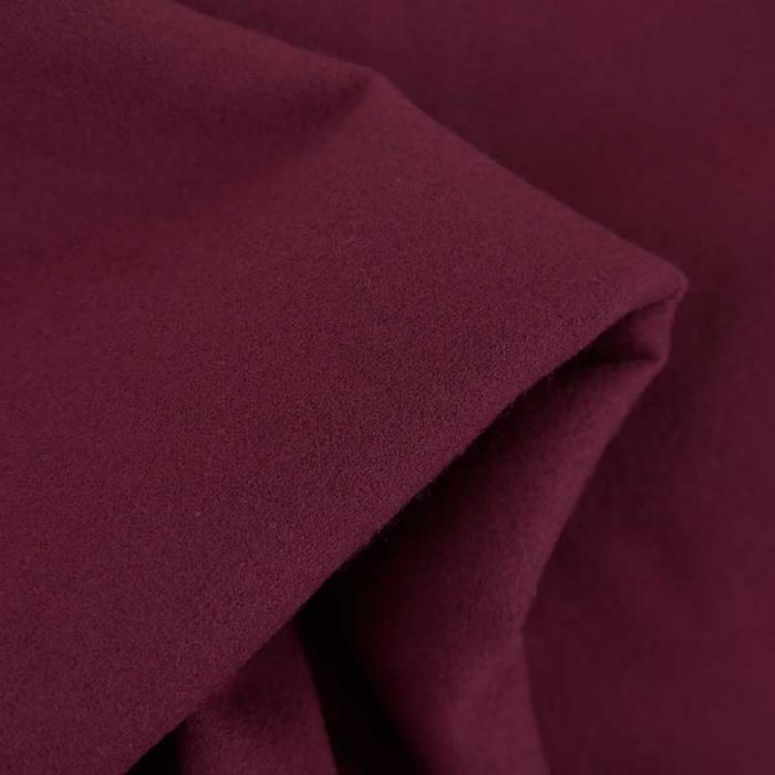 Tissu drap de laine haute couture - bordeaux x 10 cm