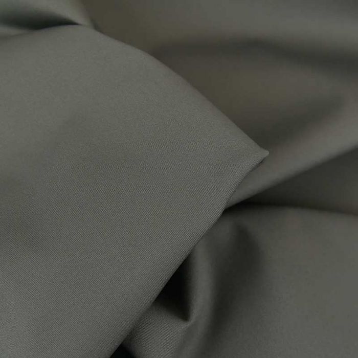 Tissu coton chino stretch - gris x 10cm