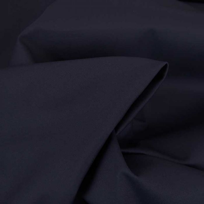 Tissu coton chino stretch - bleu marine x 10cm