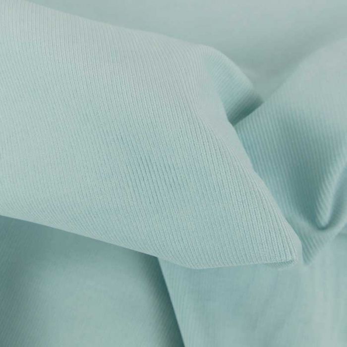 Tissu velours milleraies fin haute couture - bleu tendre x 10 cm