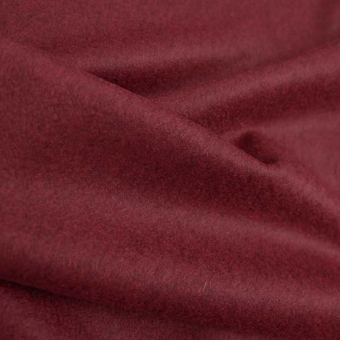 Tissu 100% cachemire haute couture - rouge brun x 10 cm