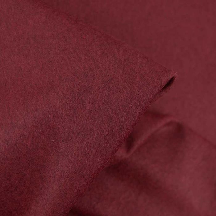 Tissu 100% cachemire haute couture - rouge brun x 10 cm