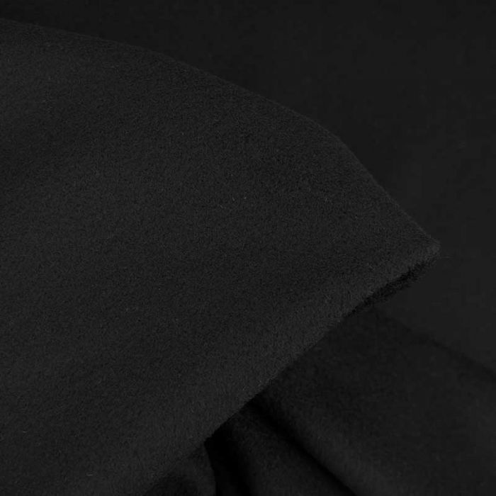 Tissu 100% cachemire haute couture - noir x 10 cm