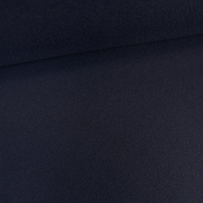 Tissu laine et cachemire haute couture - bleu marine x 10 cm
